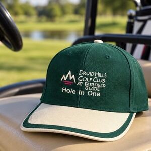 Town Talk Druid Hills Golf Club Fairfield Glade Hole In One Green Strapback Hat